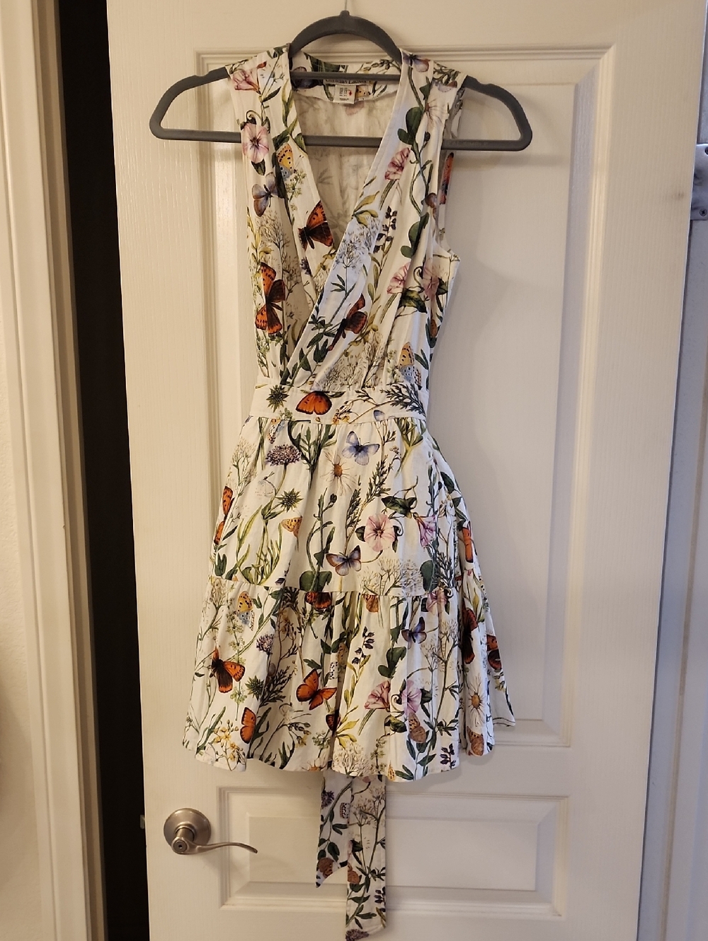 Christian Lacroix Linen Wrap Mini Dress, Women's Size XS